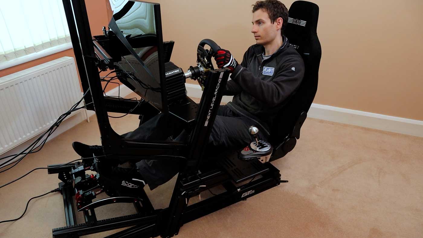 Next Level Racing ERS1 reclining sim racing seat front view