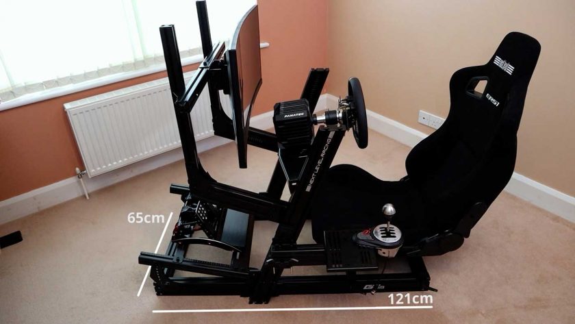 Next Level Racing GT Elite cockpit footprint size