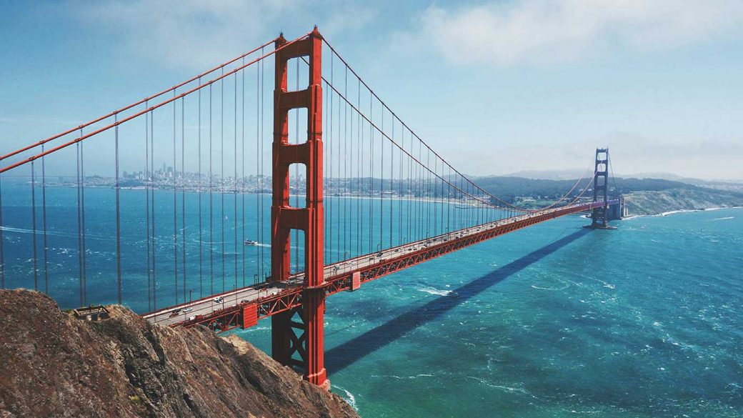 One of the best places to visit in California: the Golden Gate Bridge in San Francisco