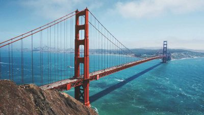 One of the best places to visit in California: the Golden Gate Bridge in San Francisco