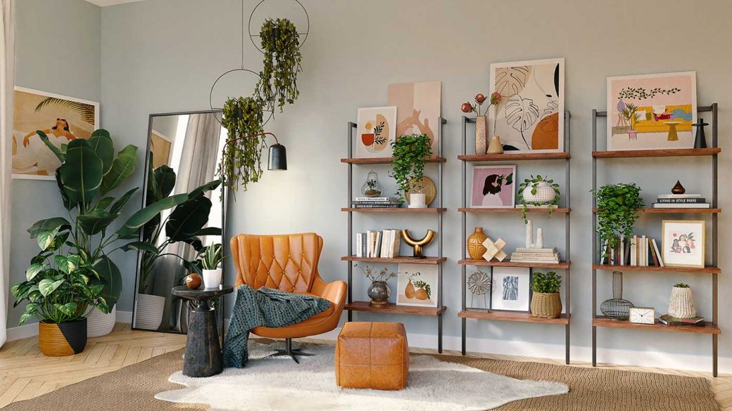 Living room adorned with a selection of modern furniture