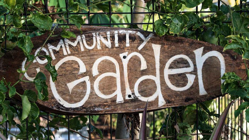 Community garden sign