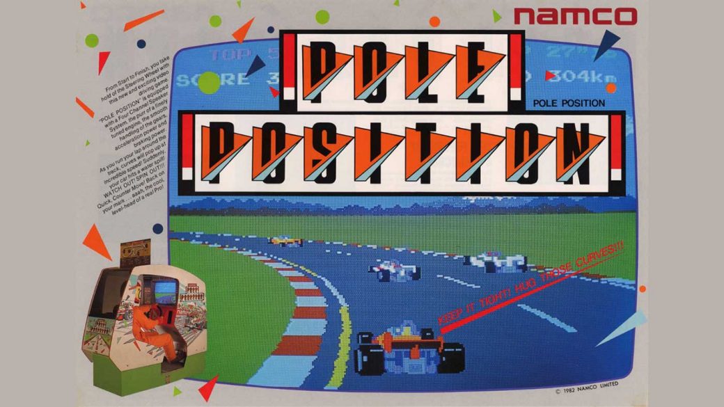 1982 ‘Pole Position’ racing arcade game by Namco