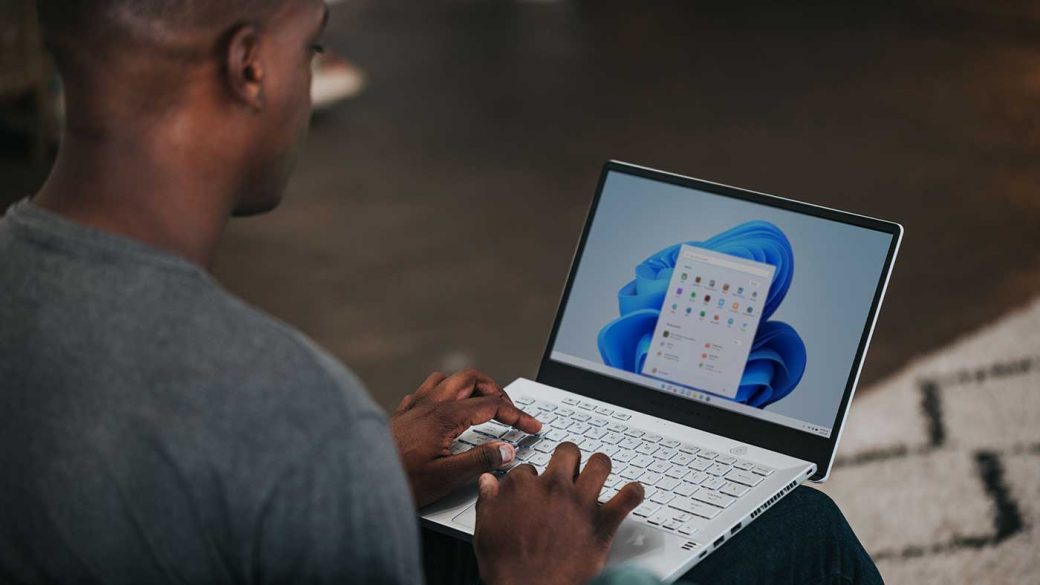 Man setting up a VPN on a Windows computer