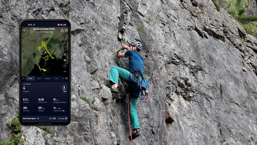 Tracking climb locations using the Coros Vertix 2 multi-pitch rock climbing mode