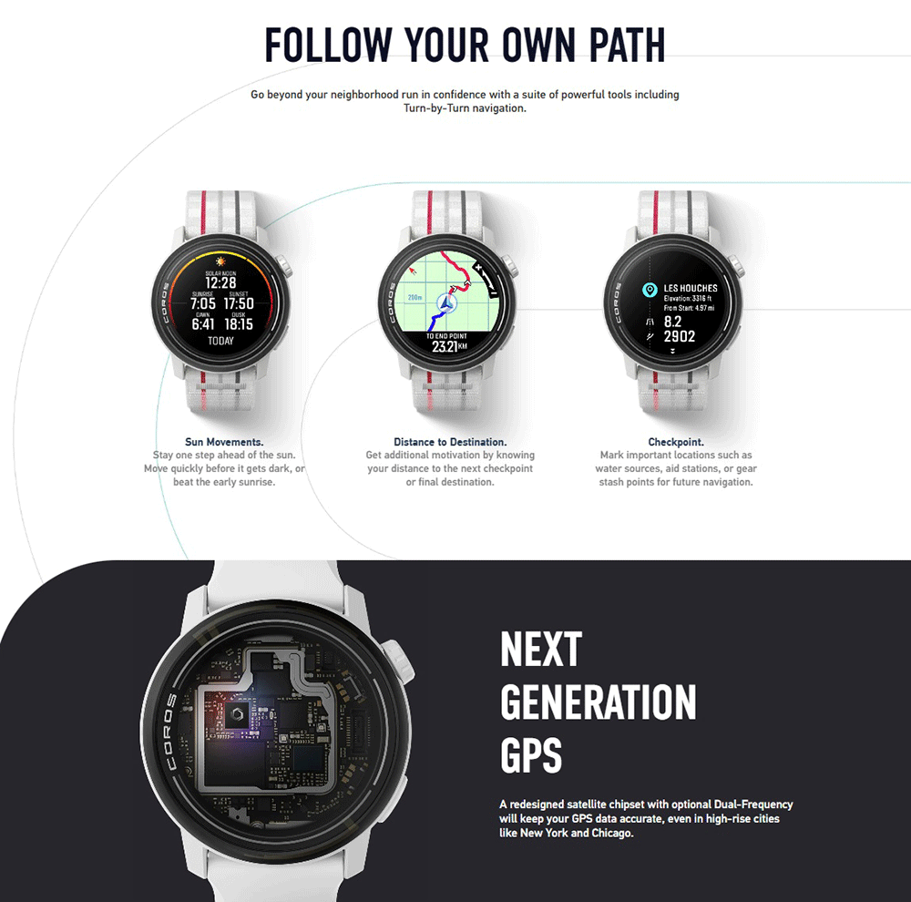 COROS PACE 3 Sport Watch GPS, Lightweight and Comfort, 24 Days Battery  Life, Dual-Frequency GPS, Heart Rate, Navigation, Sleep Track, Training  Plan