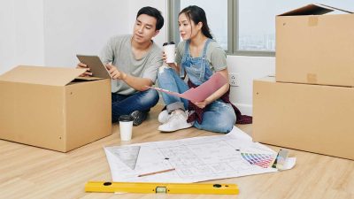 A couple planning their home renovation
